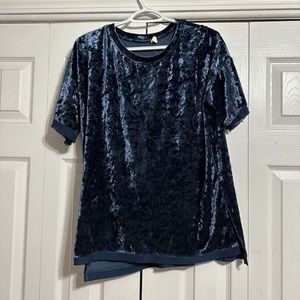 blue velvet shirt